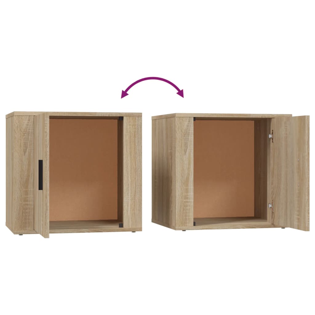 Tables de chevet 2 pcs. Chêne Sonoma 50x39x47 cm