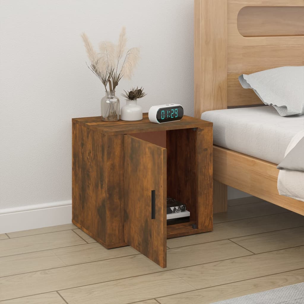 Bedside table smoked oak 50x39x47 cm