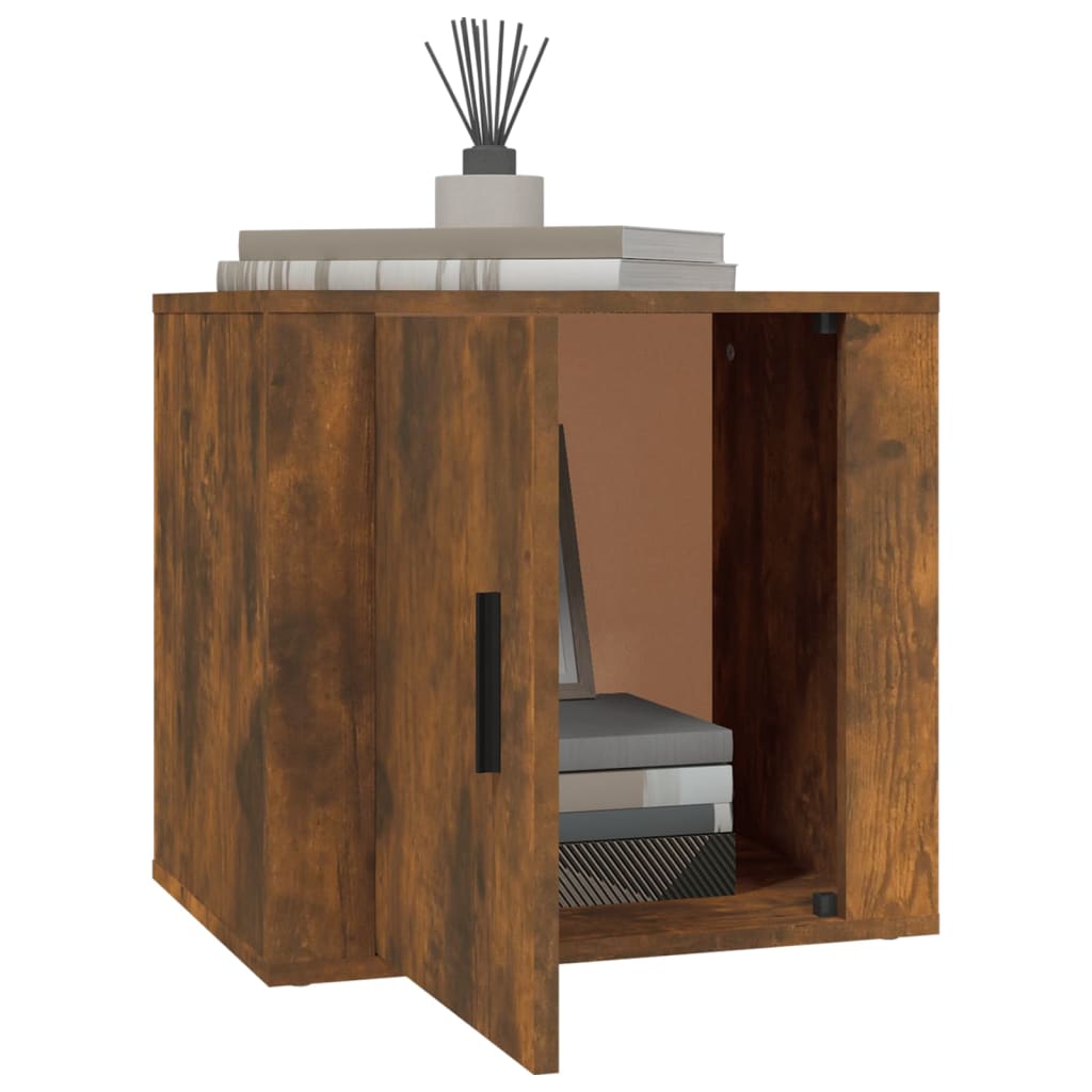 Bedside table smoked oak 50x39x47 cm