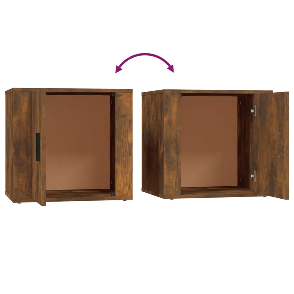 Bedside table smoked oak 50x39x47 cm