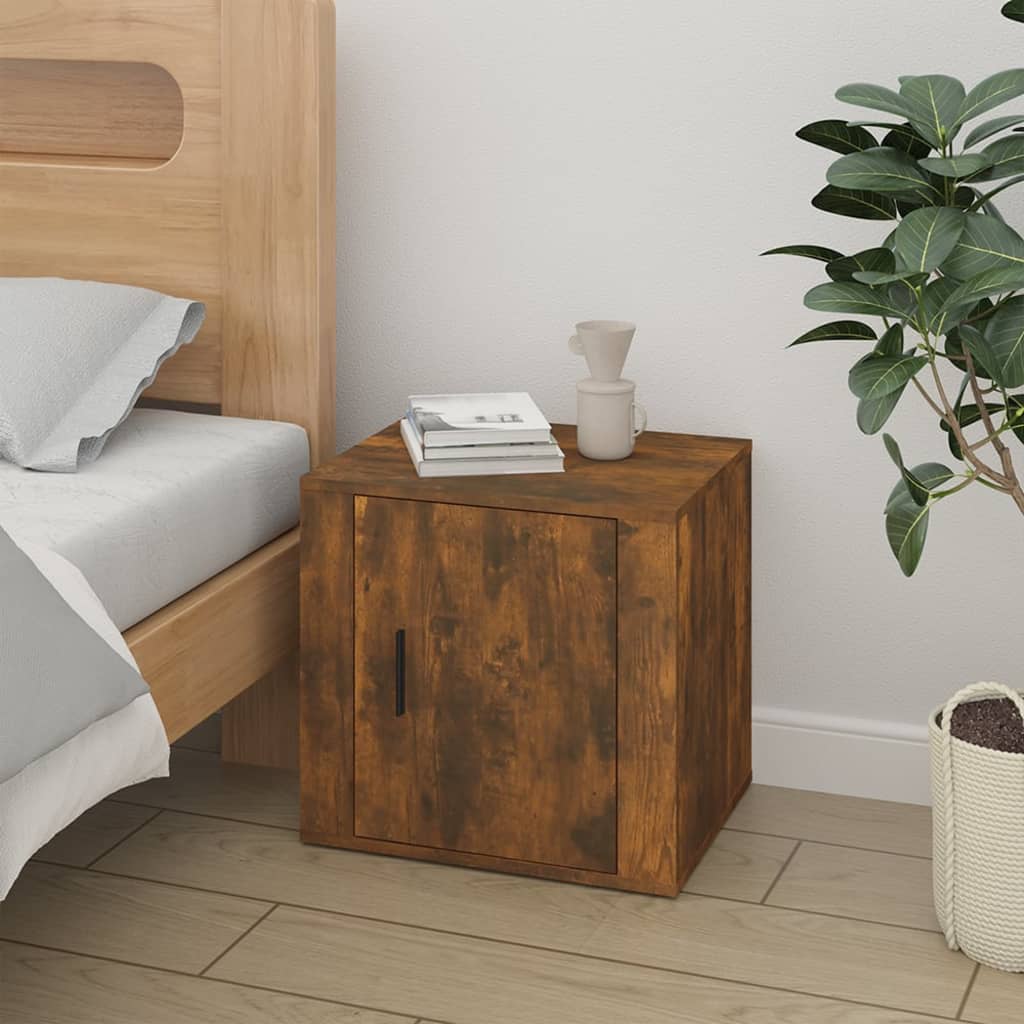 Tables de chevet 2 pcs. chêne fumé 50x39x47 cm