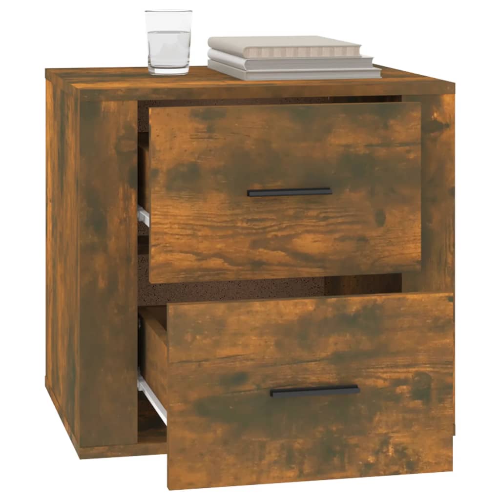 Bedside table smoked oak 50x39x47 cm