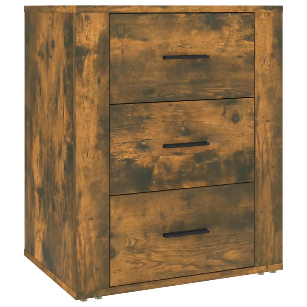Bedside table smoked oak 50x36x60 cm wood material