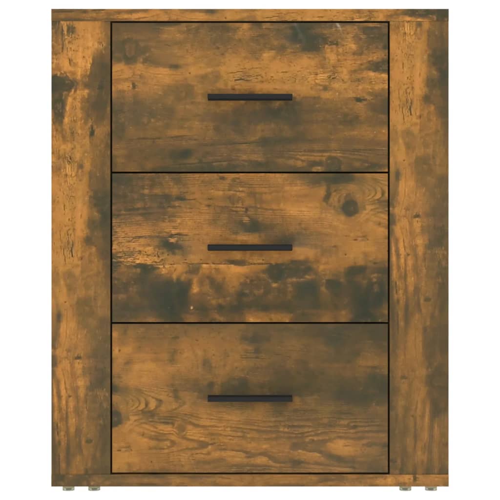 Bedside table smoked oak 50x36x60 cm wood material