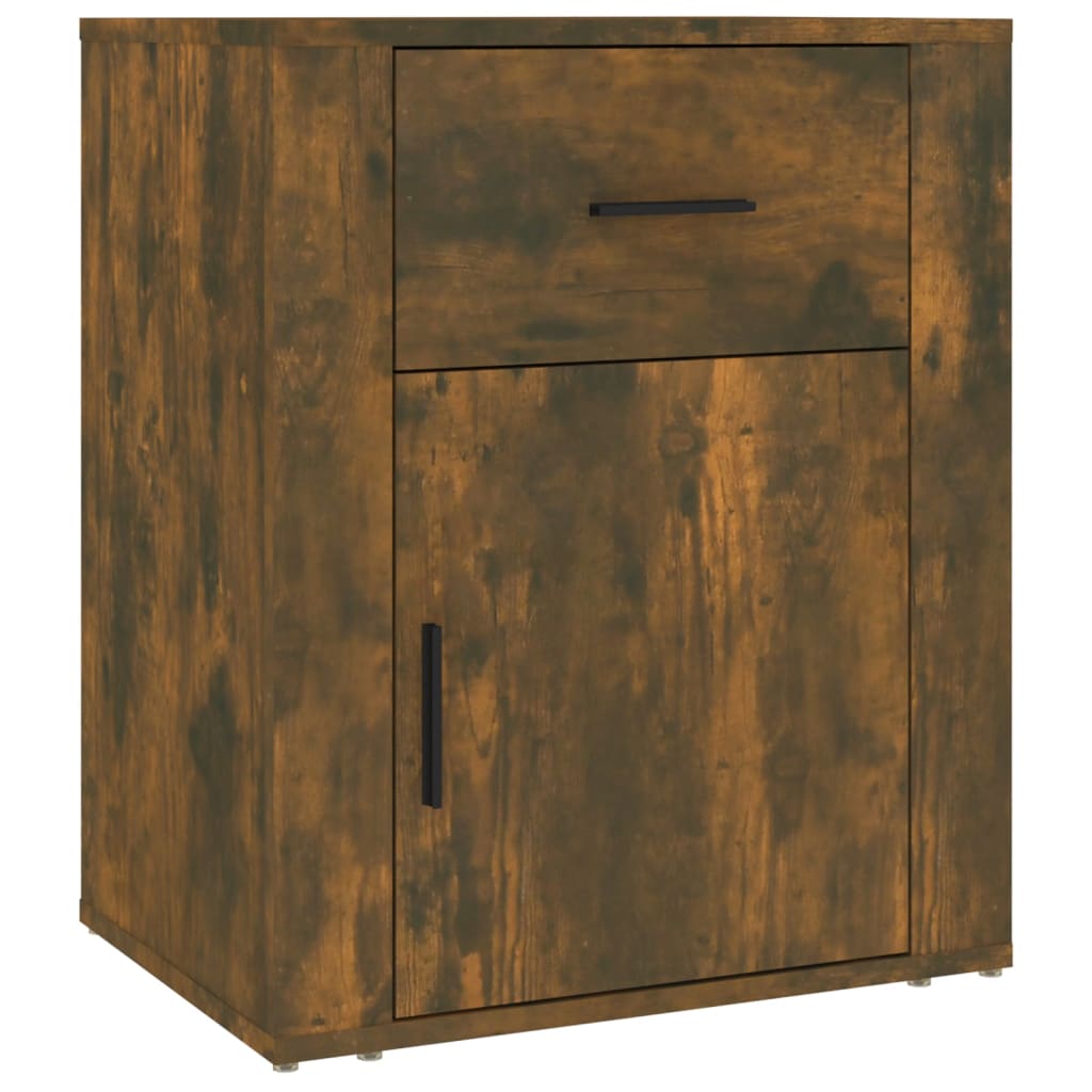 Bedside table smoked oak 50x36x60 cm wood material