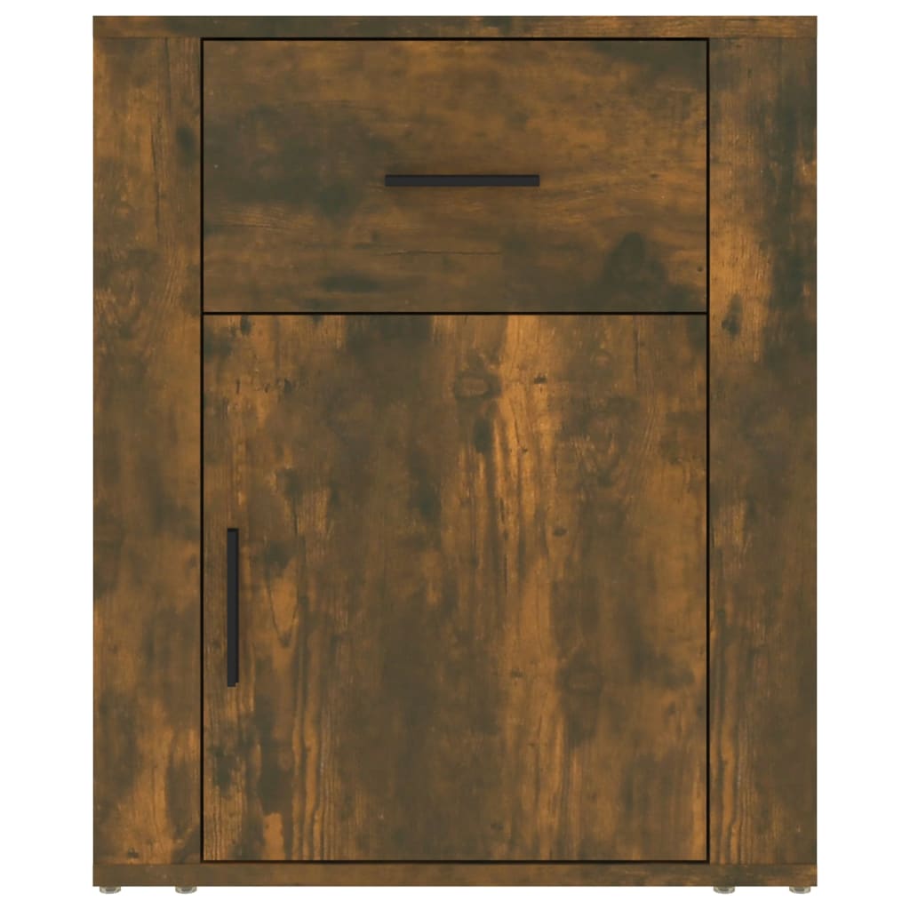 Bedside table smoked oak 50x36x60 cm wood material