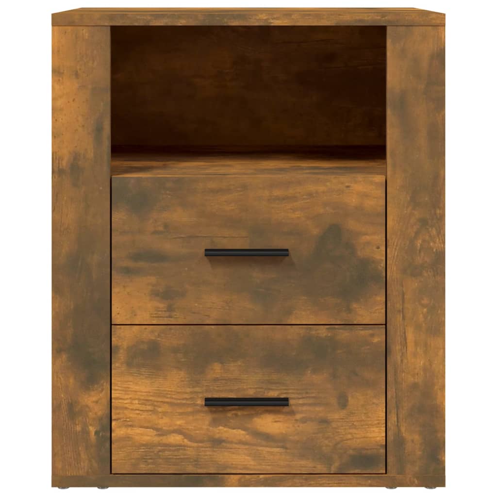 Bedside table smoked oak 50x36x60 cm wood material