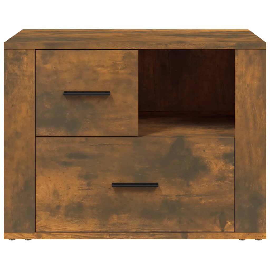 Bedside table smoked oak 60x36x45 cm wood material