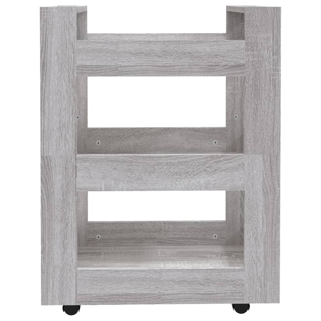 Kitchen Cart Grey Sonoma 60x45x80 cm Wood Material