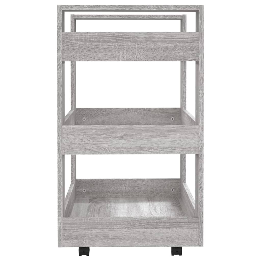 Kitchen Cart Grey Sonoma 60x45x80 cm Wood Material