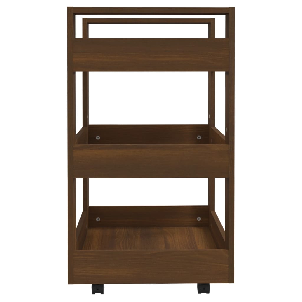 Kitchen trolley brown oak look 60x45x80 cm wood material