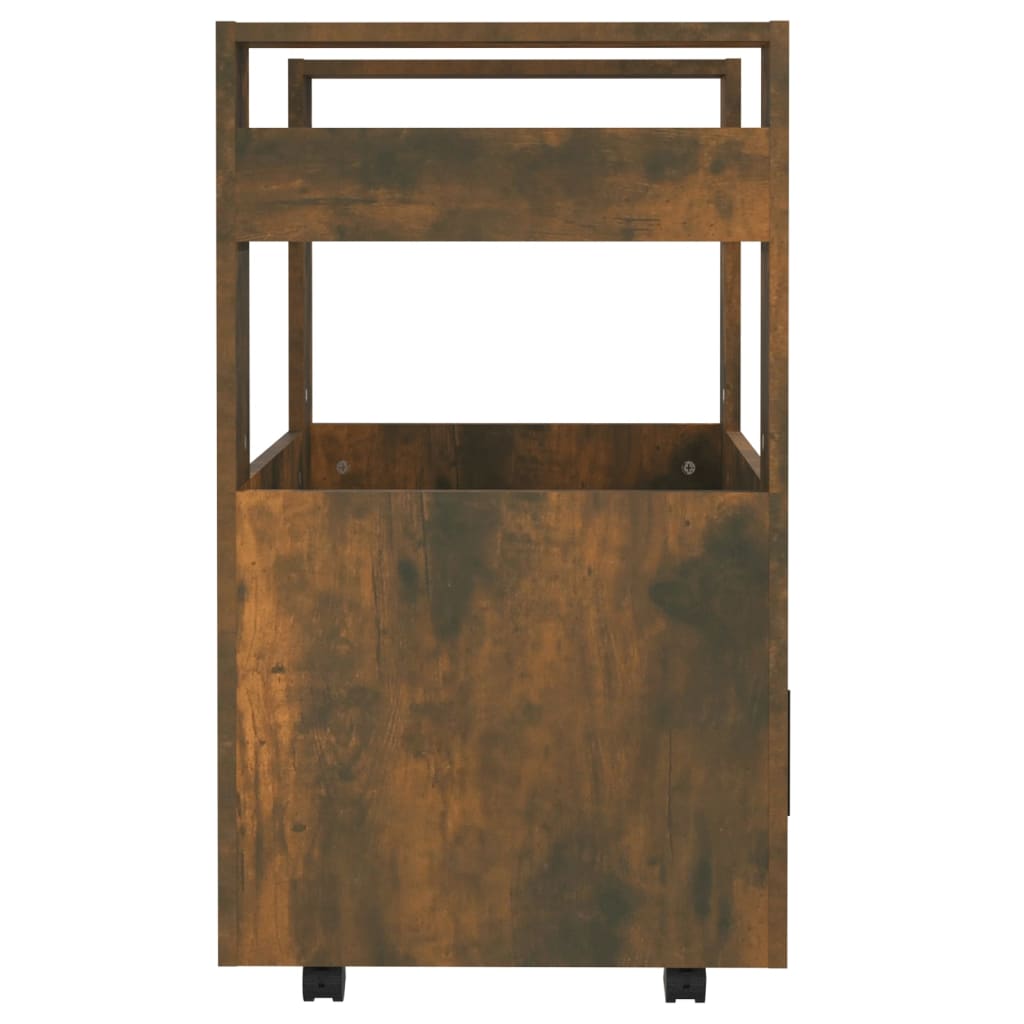Kitchen trolley smoked oak 60x45x80 cm wood material