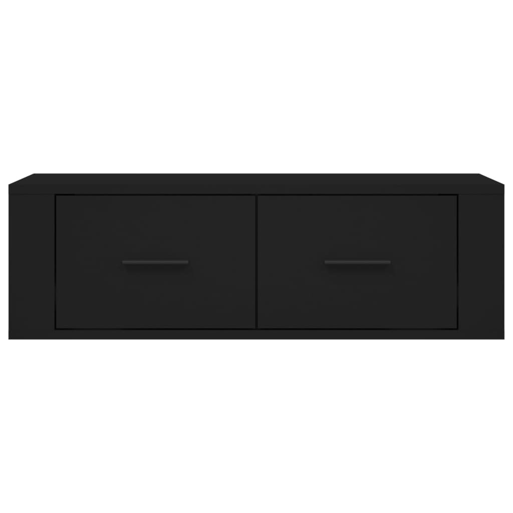 TV-Wandschrank Schwarz 80x36x25 cm Holzwerkstoff