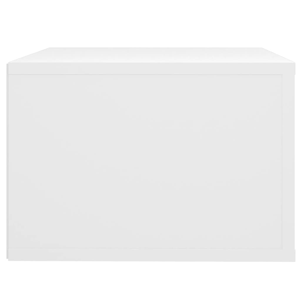 Wall Bedside Table White 50x36x25 cm