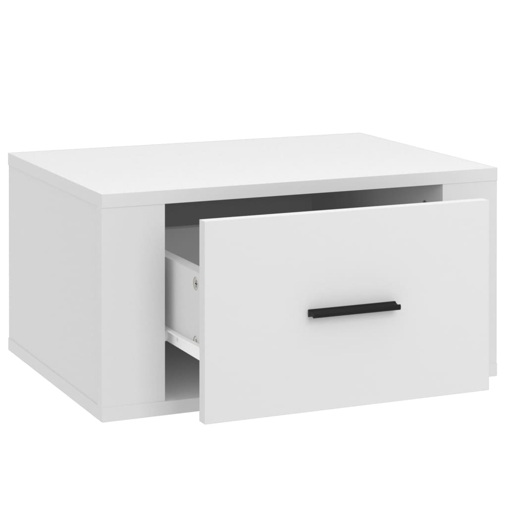 Wall Bedside Tables 2 pcs. White 50x36x25 cm