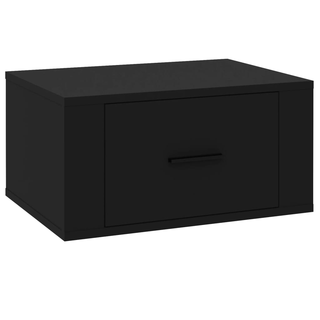 Wand-Nachttisch Schwarz 50x36x25 cm