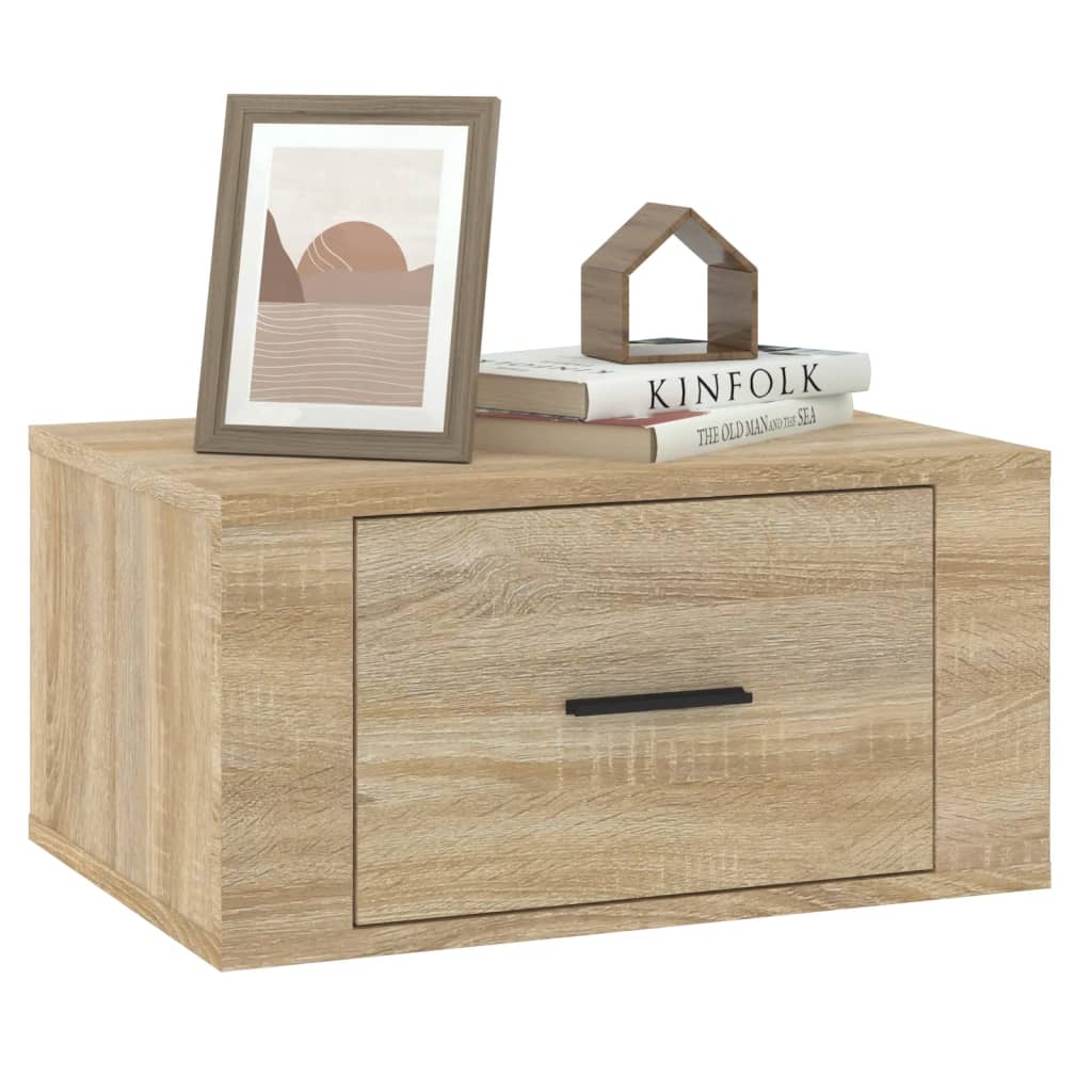 Wall-mounted bedside tables 2 pcs. Sonoma oak 50x36x25 cm