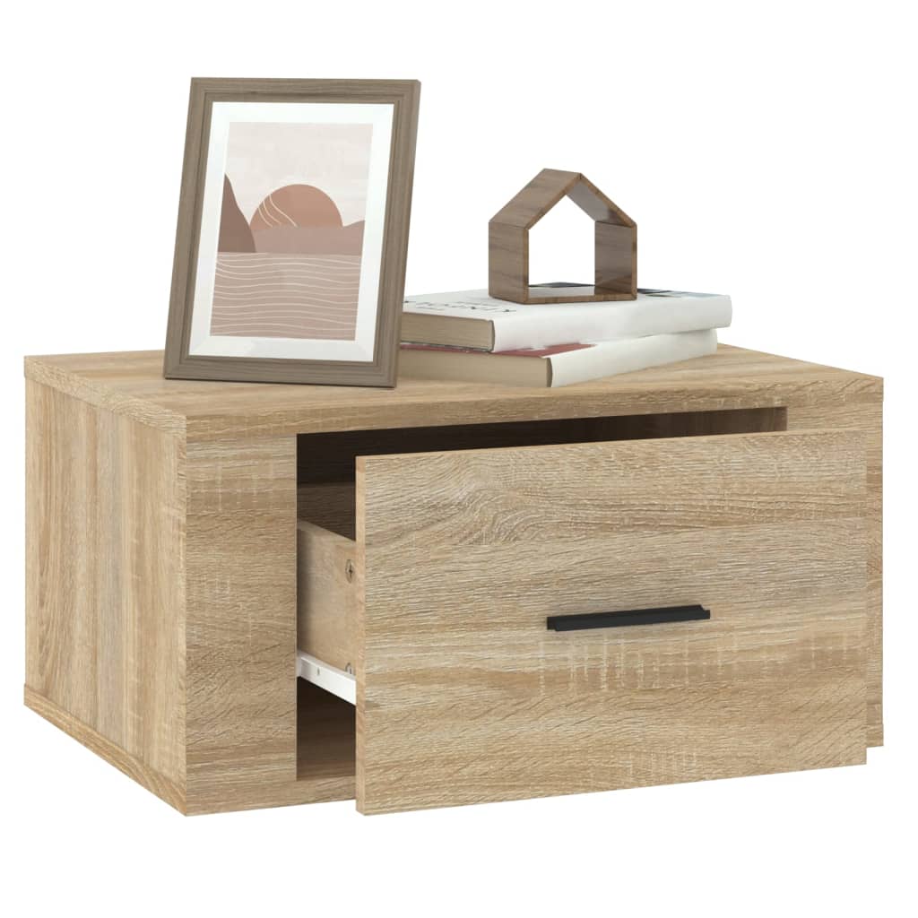 Wall-mounted bedside tables 2 pcs. Sonoma oak 50x36x25 cm