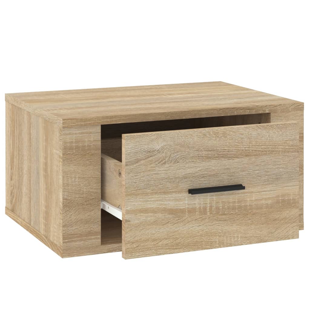Wall-mounted bedside tables 2 pcs. Sonoma oak 50x36x25 cm
