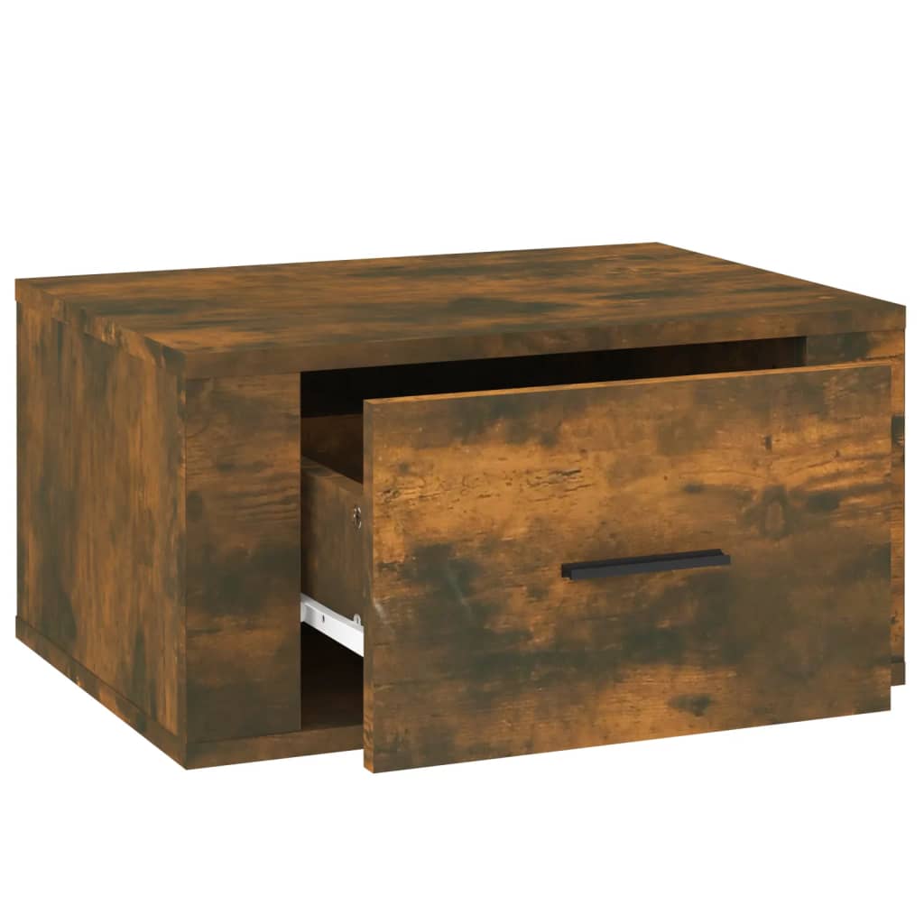 Wall-mounted bedside tables 2 pcs. Smoked oak 50x36x25 cm