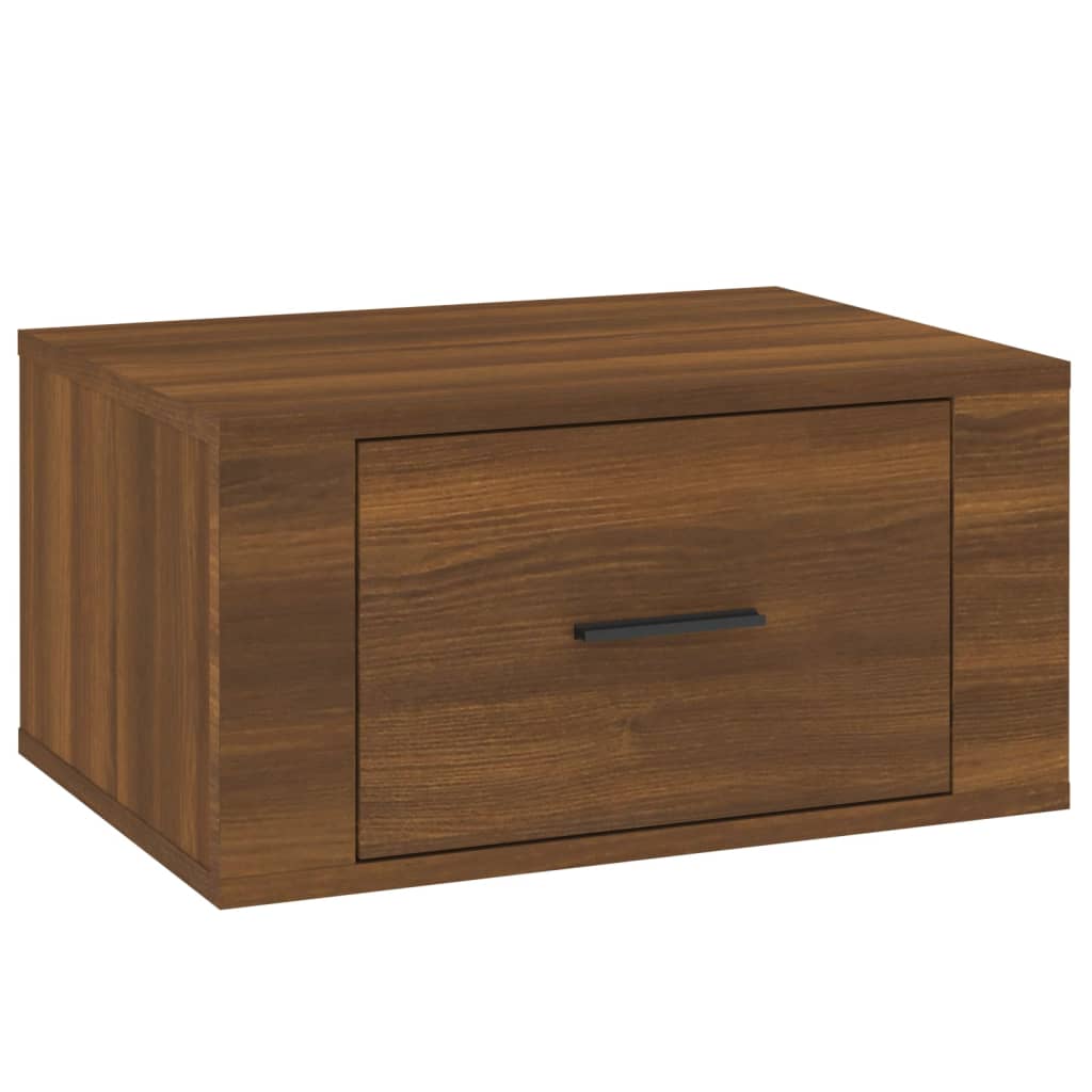 Wall Bedside Tables 2 pcs. Brown Oak Look 50x36x25 cm