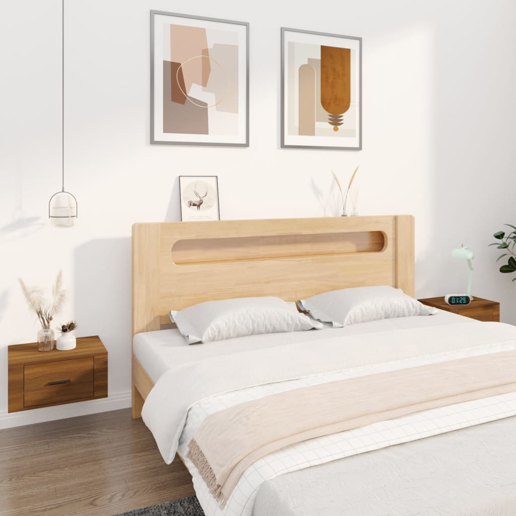 Wall Bedside Tables 2 pcs. Brown Oak Look 50x36x25 cm