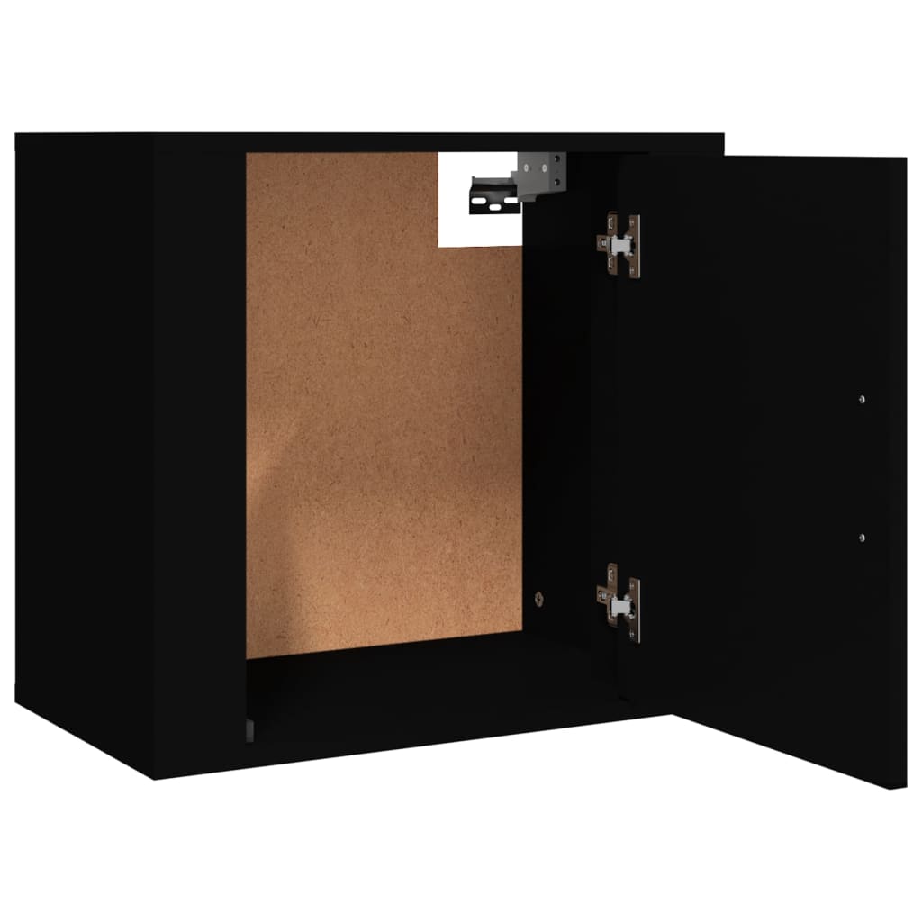 Wall Bedside Tables 2 pcs. Black 50x30x47 cm