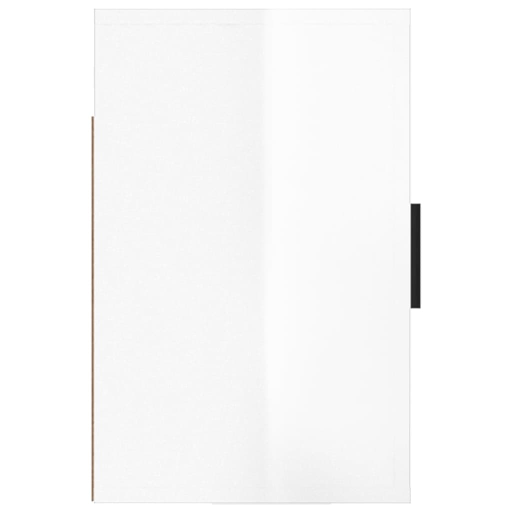 Wall-mounted bedside tables 2 pcs. High-gloss white 50x30x47 cm