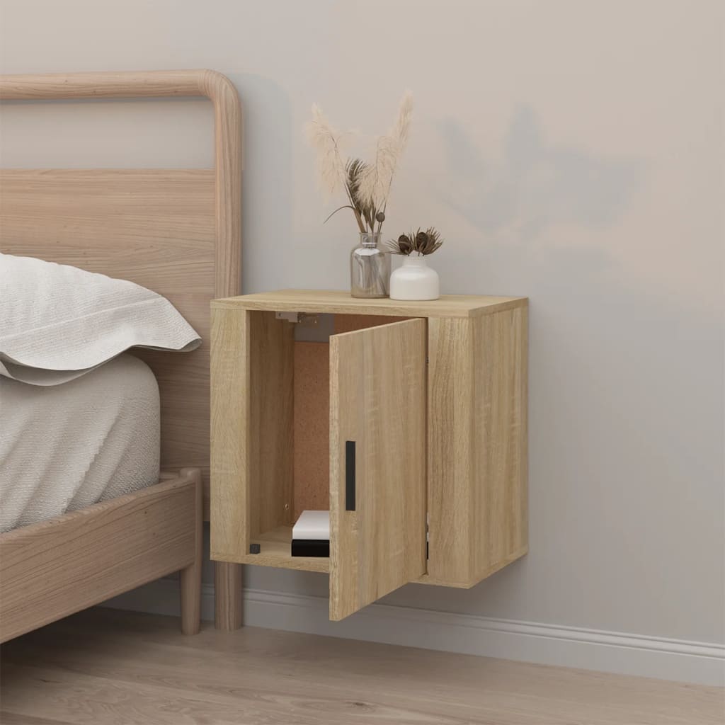 Wall-mounted bedside table Sonoma oak 50x30x47 cm