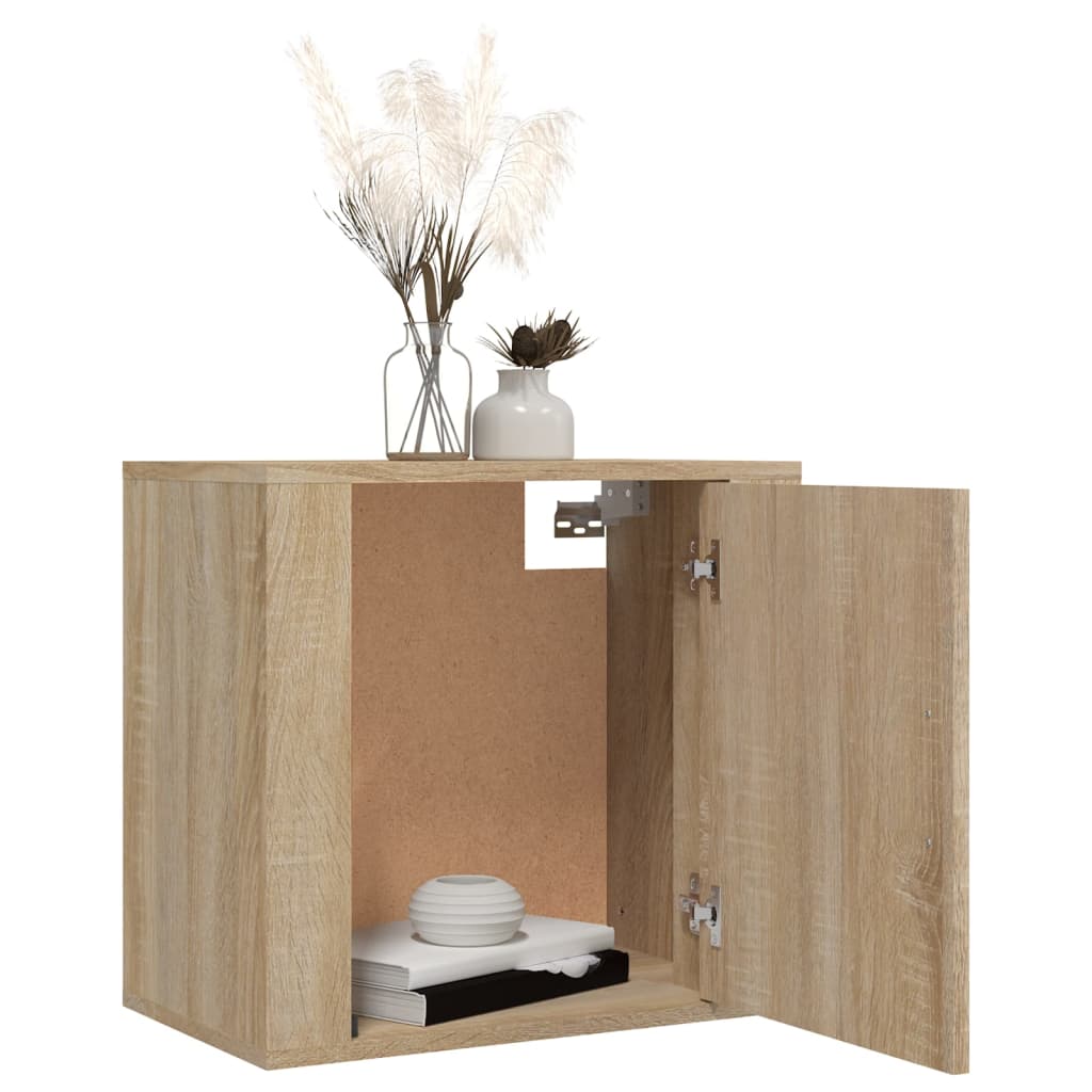 Wall-mounted bedside table Sonoma oak 50x30x47 cm
