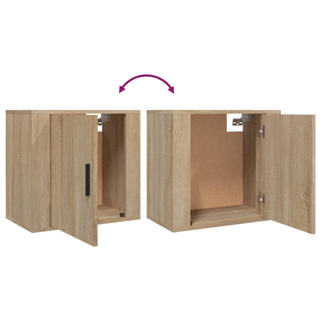 Wall-mounted bedside table Sonoma oak 50x30x47 cm