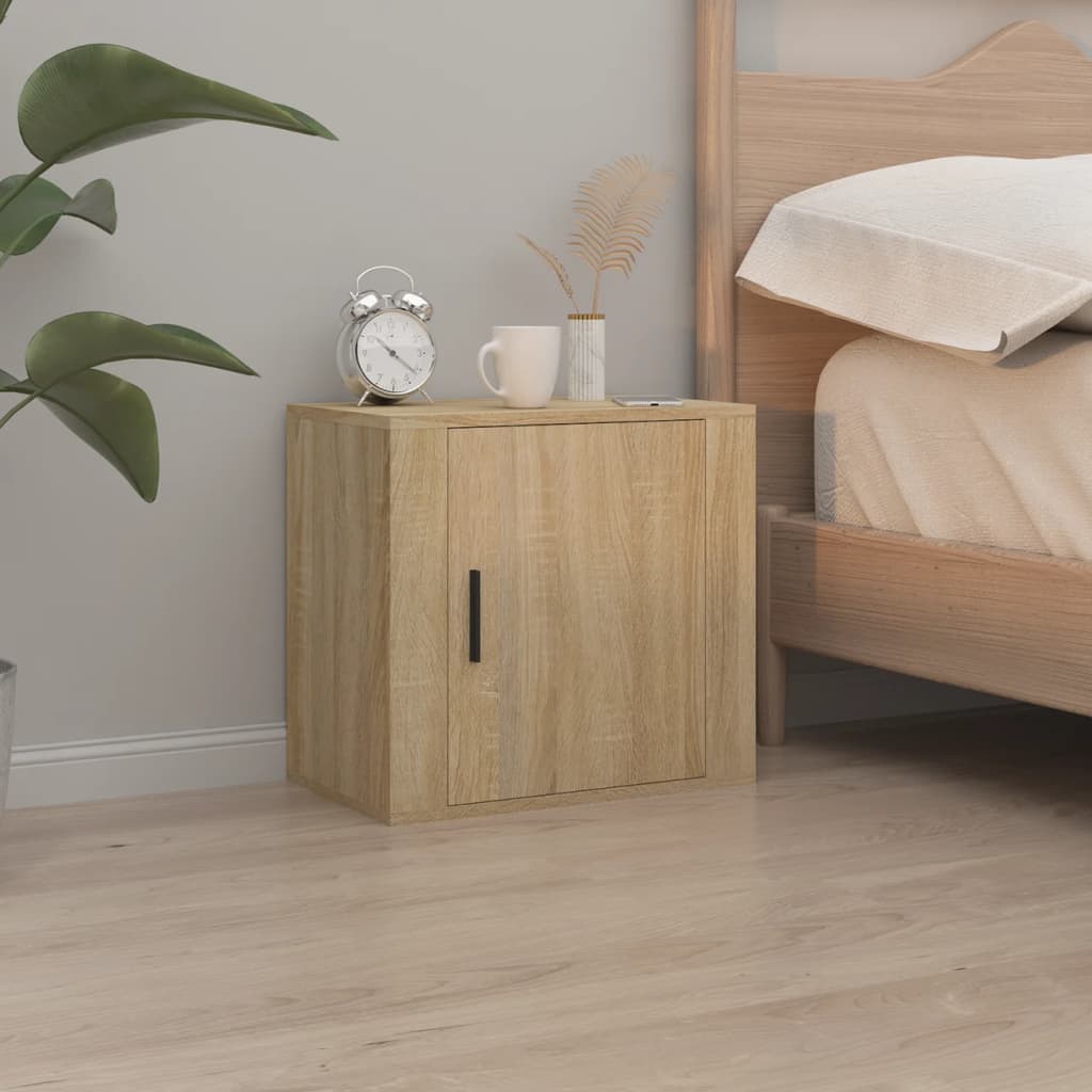 Wall-mounted bedside table Sonoma oak 50x30x47 cm