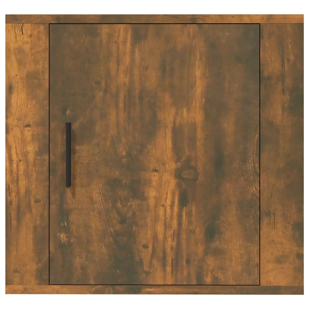 Wall-mounted bedside table smoked oak 50x30x47 cm