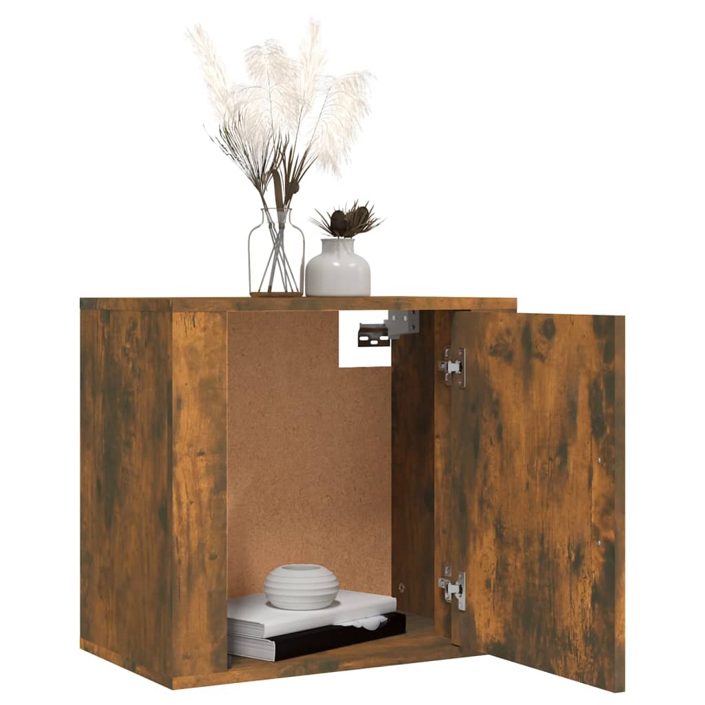Wall-mounted bedside tables 2 pcs. Smoked oak 50x30x47 cm