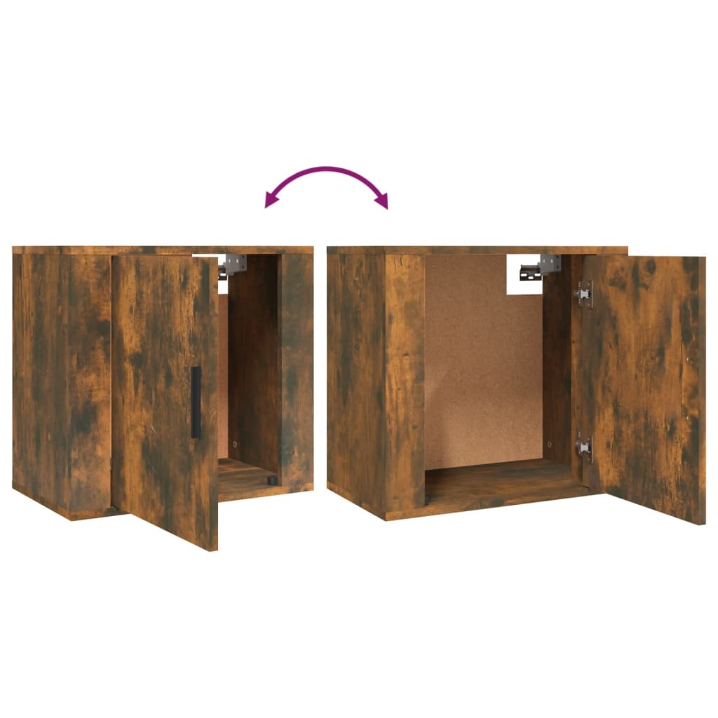 Wall-mounted bedside tables 2 pcs. Smoked oak 50x30x47 cm