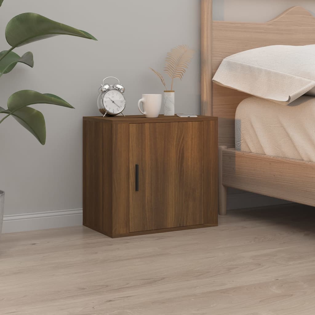 Wall Bedside Tables 2 pcs. Brown Oak Look 50x30x47 cm
