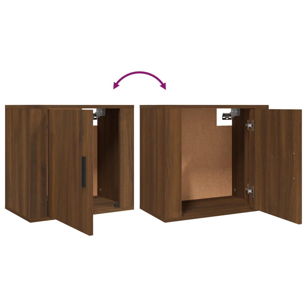 Wall Bedside Tables 2 pcs. Brown Oak Look 50x30x47 cm