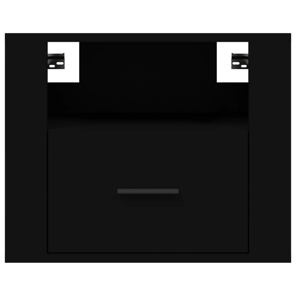 Wall Bedside Table Black 50x36x40 cm