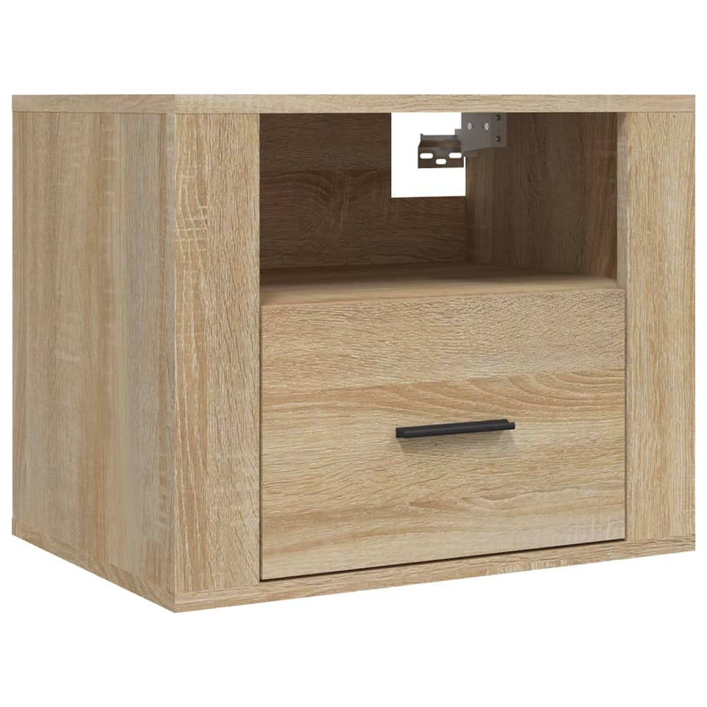 Wall-mounted bedside tables 2 pcs. Sonoma oak 50x36x40 cm
