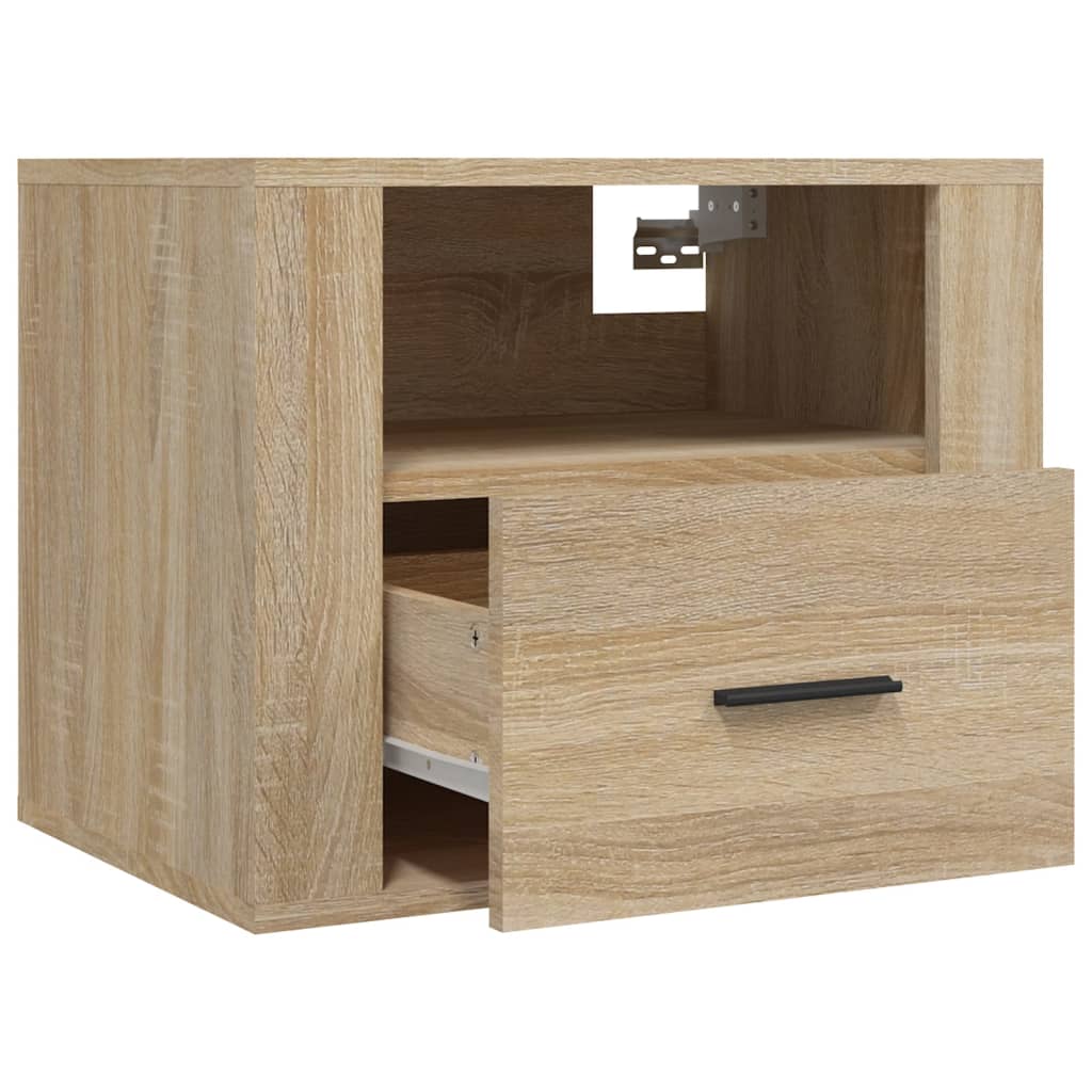 Wall-mounted bedside tables 2 pcs. Sonoma oak 50x36x40 cm