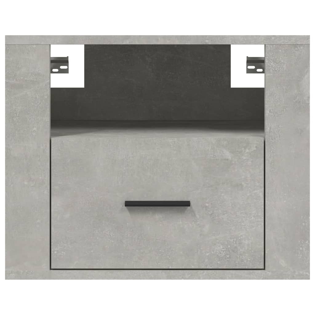 Wall-mounted bedside tables 2 pcs. Concrete grey 50x36x40 cm