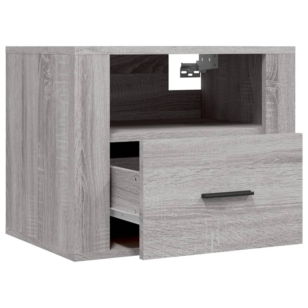 Wall Bedside Tables 2 pcs. Gray Sonoma 50x36x40 cm