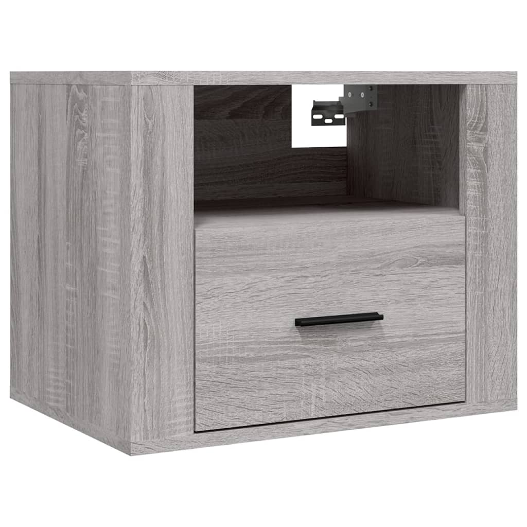Wall Bedside Tables 2 pcs. Gray Sonoma 50x36x40 cm