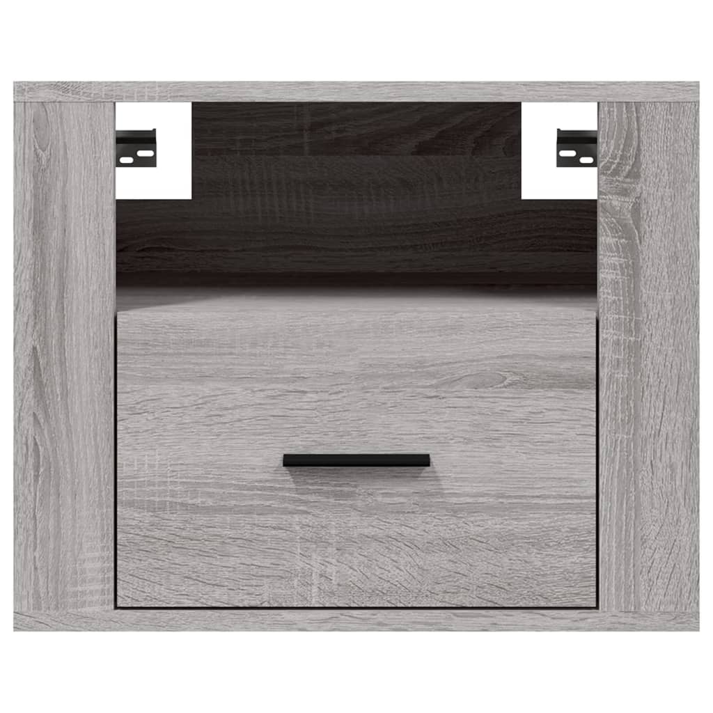 Wall Bedside Tables 2 pcs. Gray Sonoma 50x36x40 cm