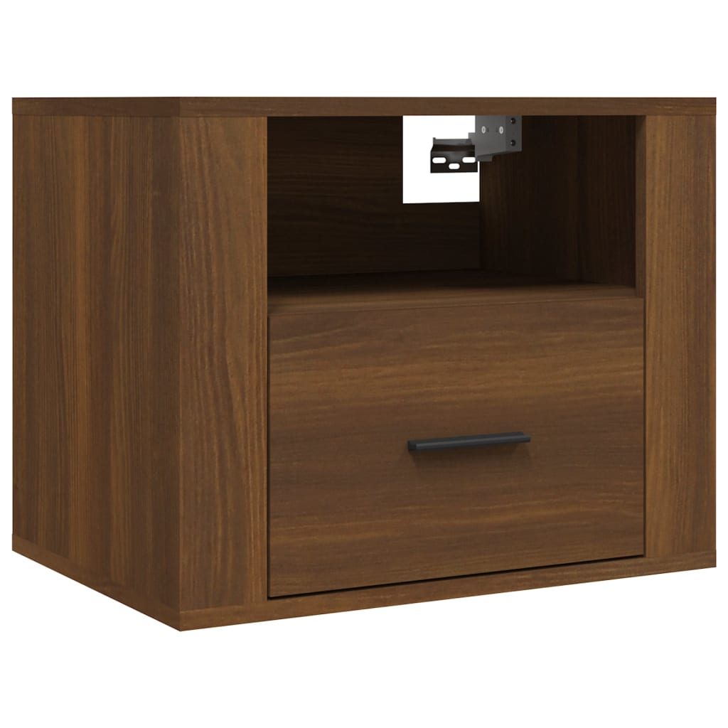 Wall Bedside Tables 2 pcs. Brown Oak Look 50x36x40 cm