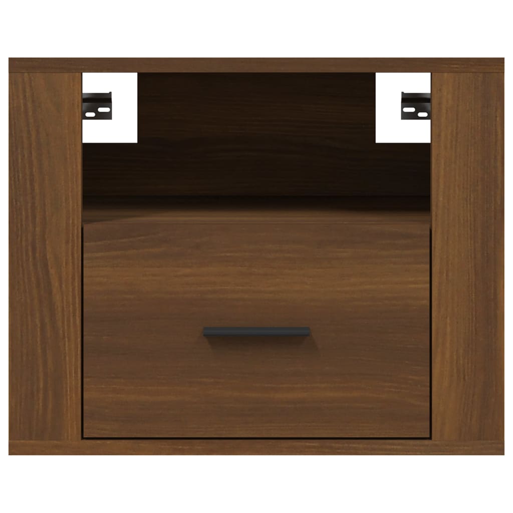 Wall Bedside Tables 2 pcs. Brown Oak Look 50x36x40 cm