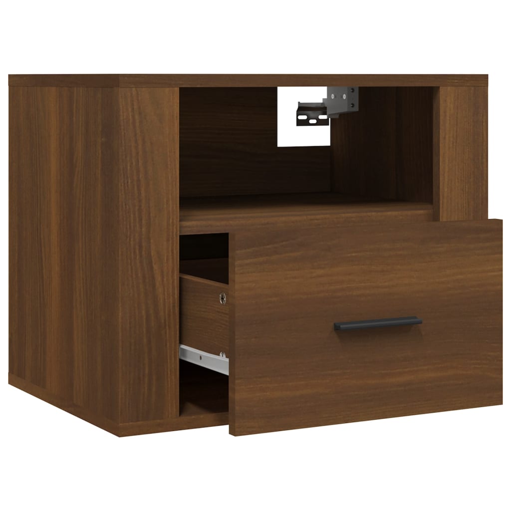Wall Bedside Tables 2 pcs. Brown Oak Look 50x36x40 cm