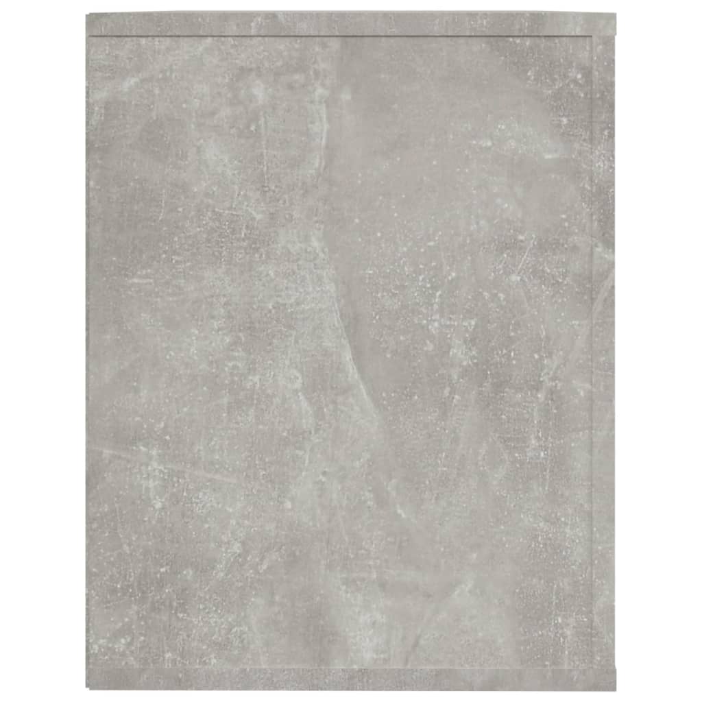 Étagère à chaussures gris béton 75x35x45 cm en bois