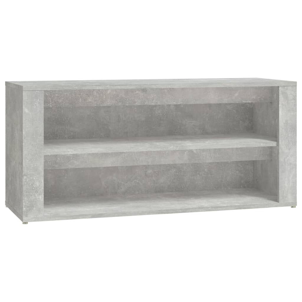 Étagère à chaussures gris béton 100x35x45 cm en bois