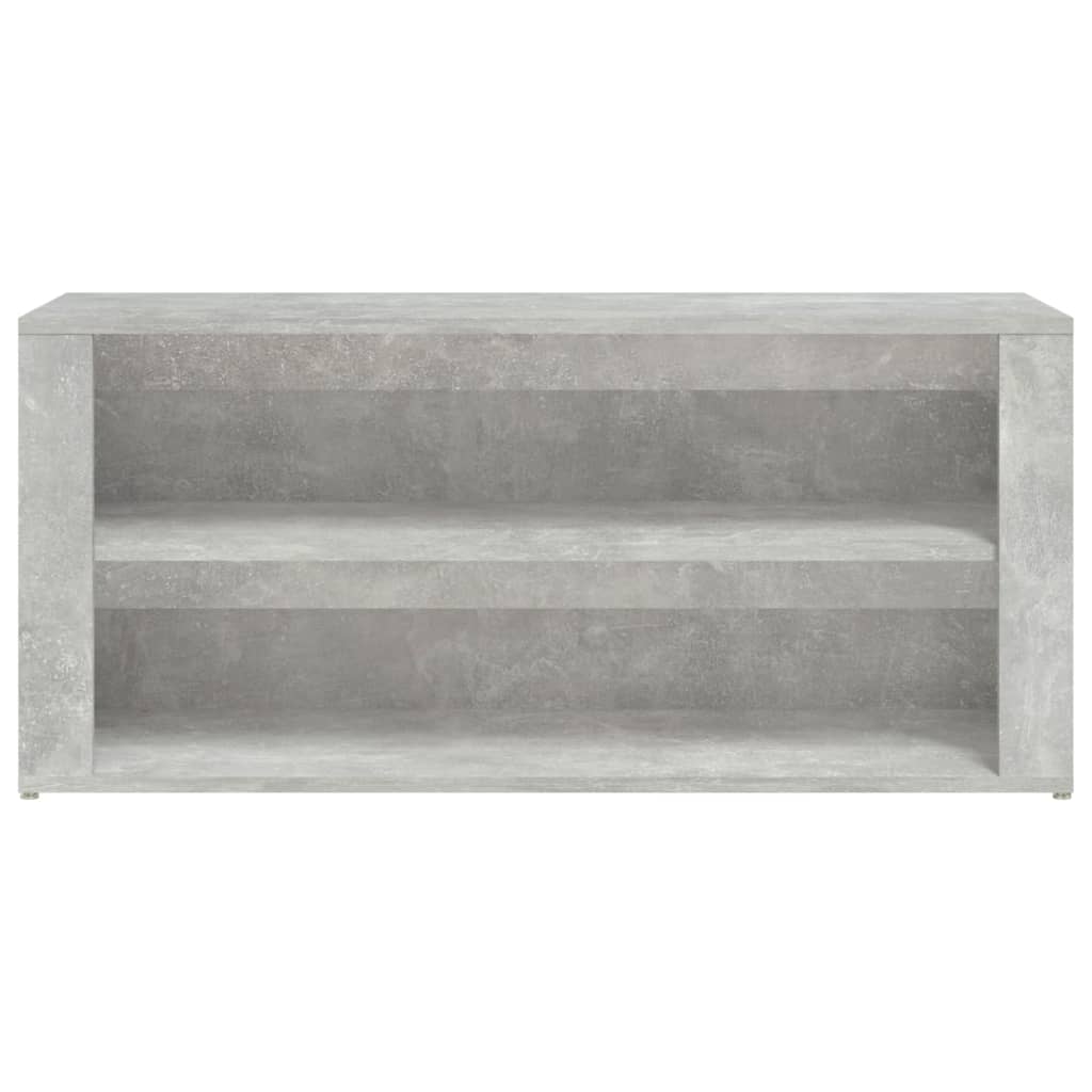 Étagère à chaussures gris béton 100x35x45 cm en bois